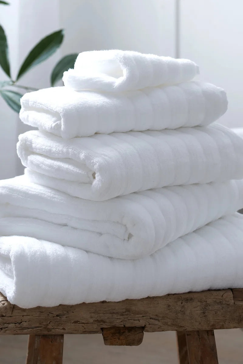 Premium White Cotton Towels Set | Pack of 5
