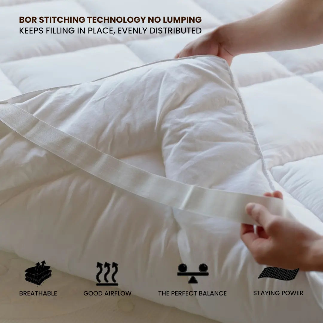 Square Quilted Mattress Topper (King 72 x 78 inches)