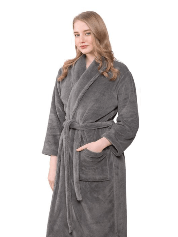 Gray bathrobe | for Men and Women | unisex 100% cotton