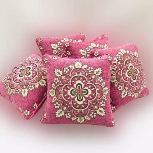 5 PCS Velvet Jacquard Cushion Covers Set
