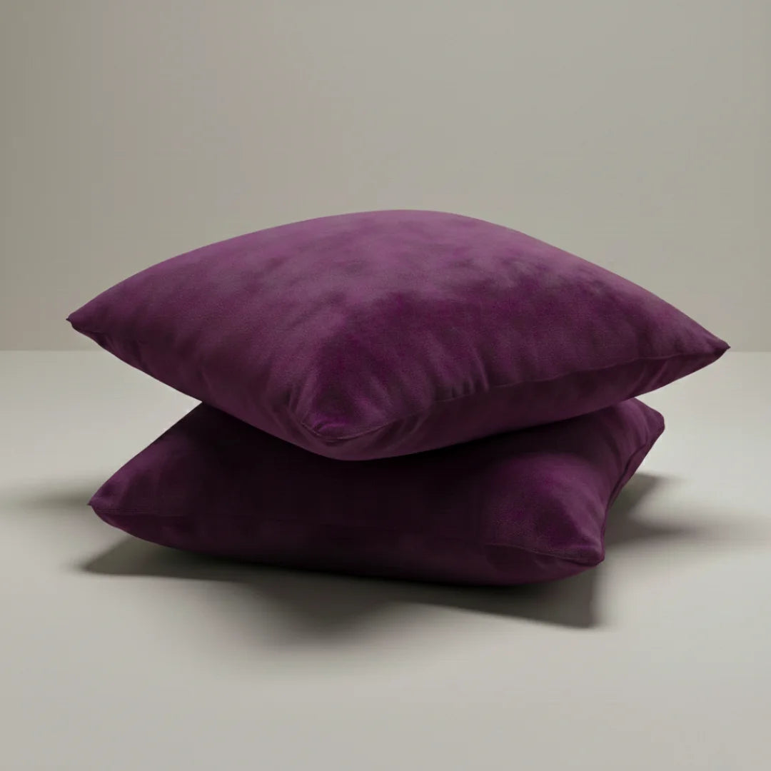 Plain Fleece Cushions – Plush Comfort with Hidden Zipper (Set of 2)