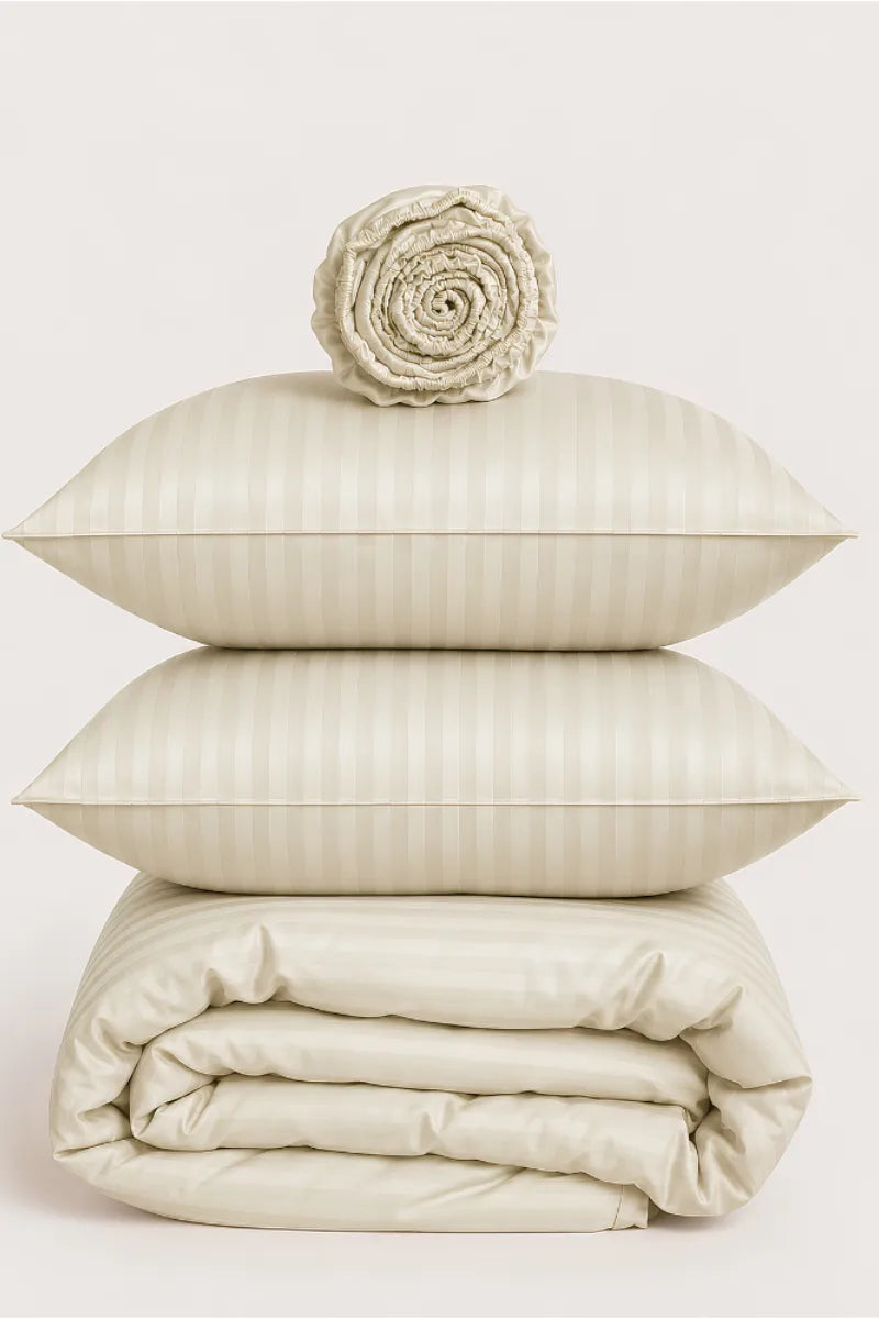Light Cream Quilt Cover Set (6PCS - King Size)