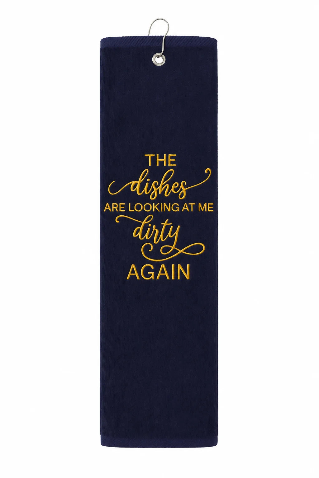 Premium Embroidered Kitchen Duster – 12 × 20 Inches | Beautiful Quote Desig
