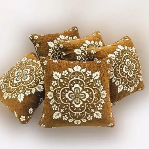 5 PCS Velvet Jacquard Cushion Covers Set