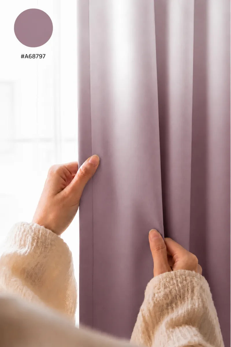 Dusty Lavender (#A68797) Dip-Dye Ombre Velvet Curtains – Set of 2 Panels