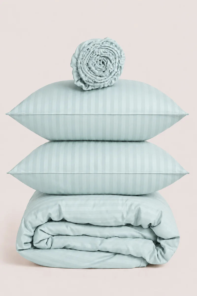 Mint Green Quilt Cover Set (6PCS - King Size)
