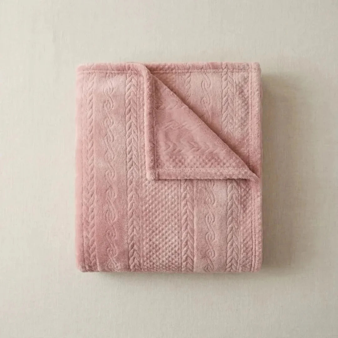 Light Pink Embossed Blanket