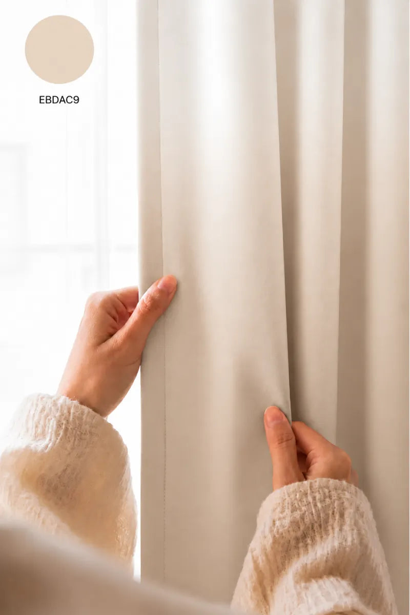 Soft Sand (#EBDAC9) Beige Dip-Dye Ombre Velvet Curtains – Set of 2 Panels