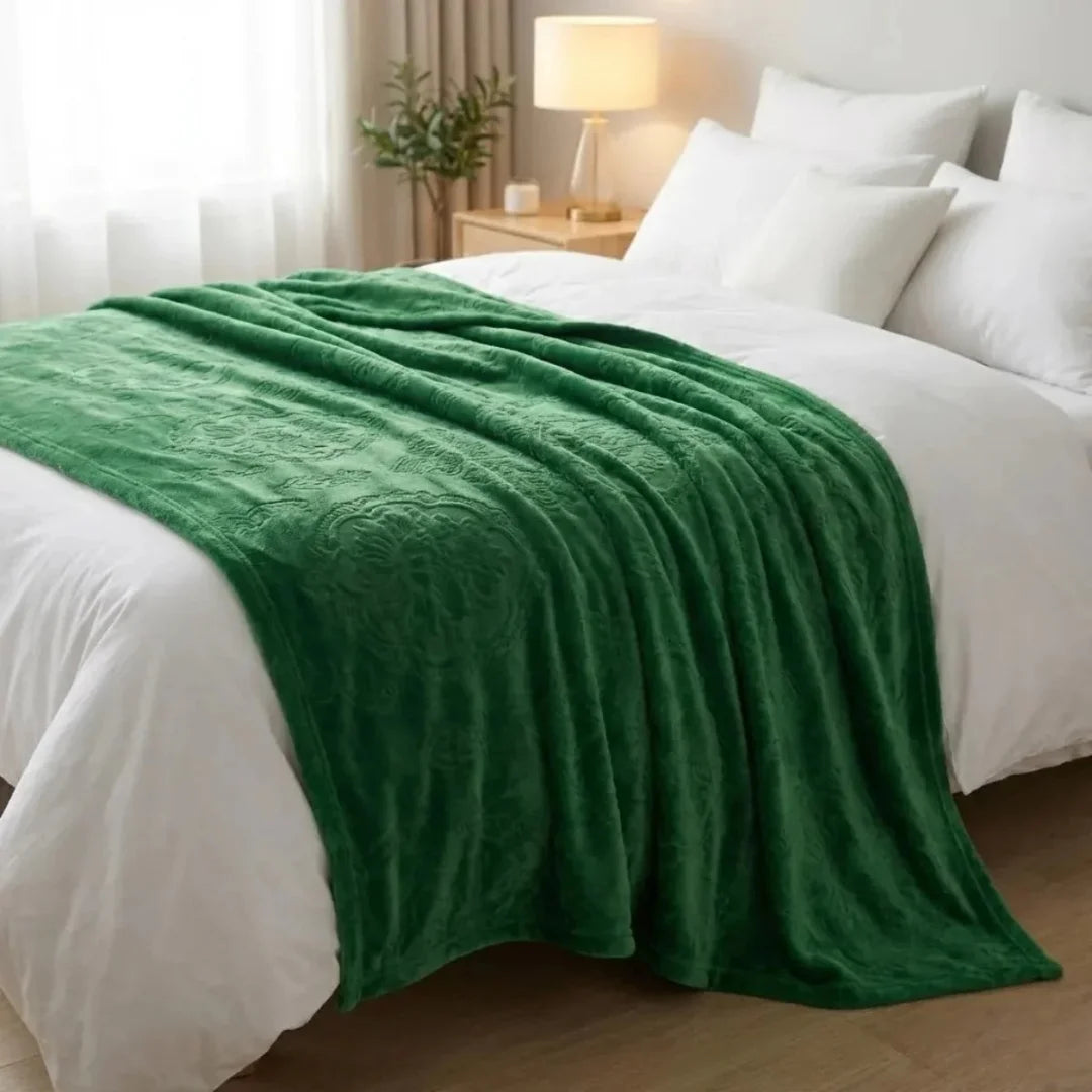 Green Embossed Blanket