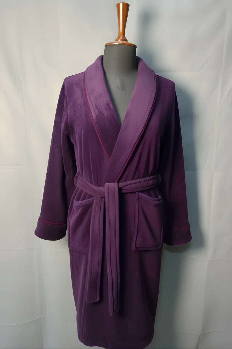 PURPLE ANGLE Embroidered | Fleece Bathrobe | women