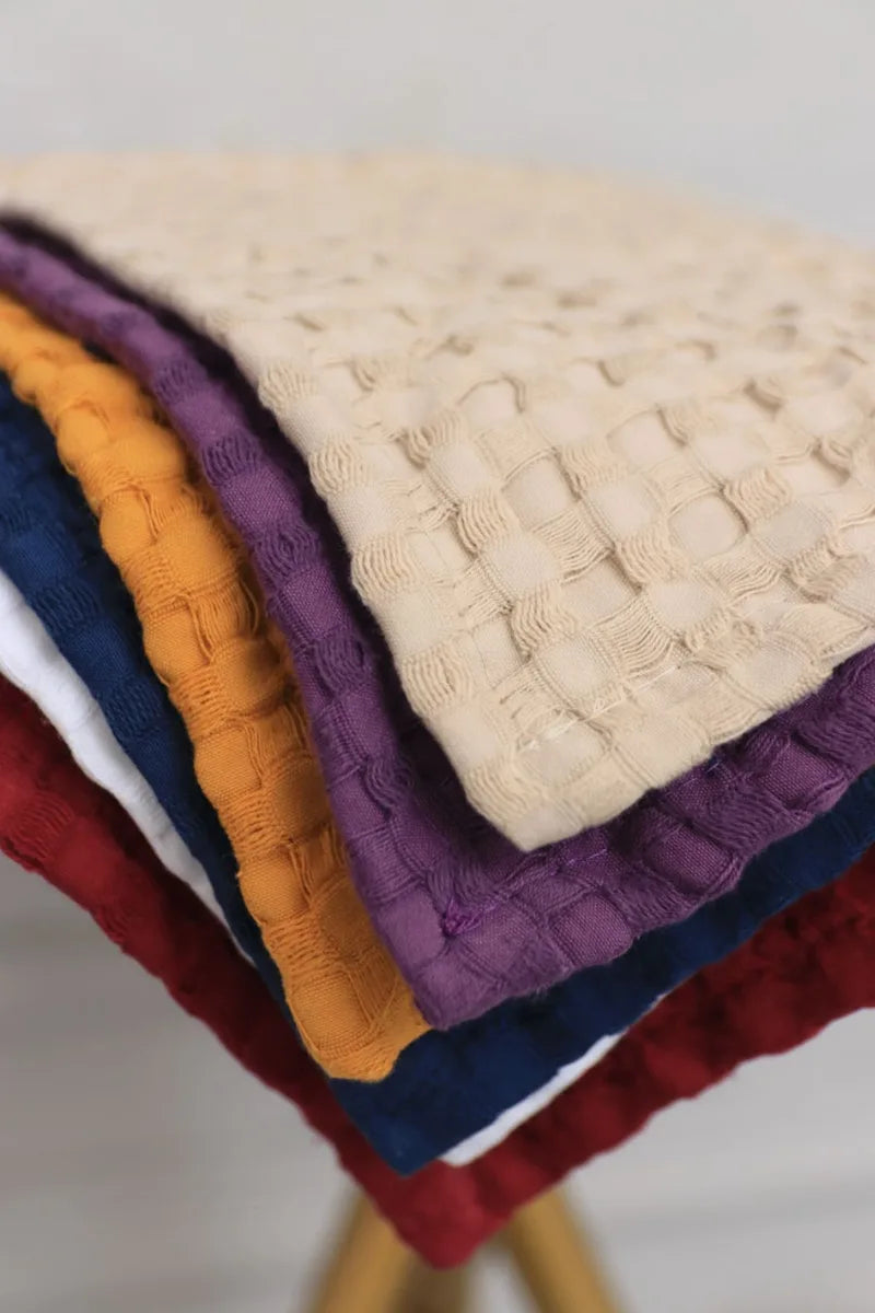 Waffle Weave Kitchen Duster | 100% Pure Cotton | Multi-Color