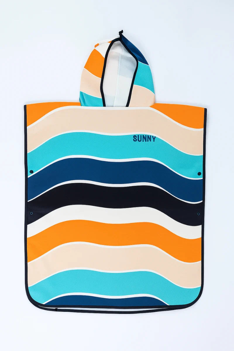 Kids Rainbow Hoodie Towel | Printed Poncho Bath Towel