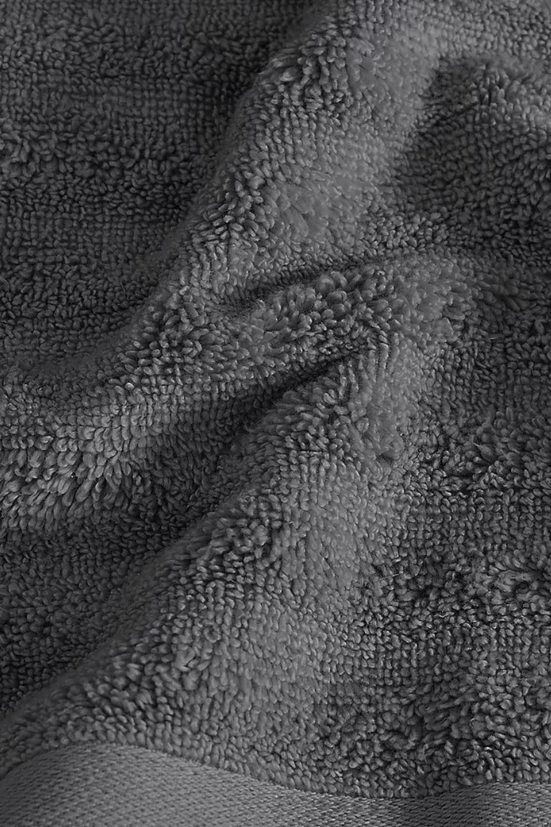 Premium Dark Gray Cotton Towels Set | Pack of 5
