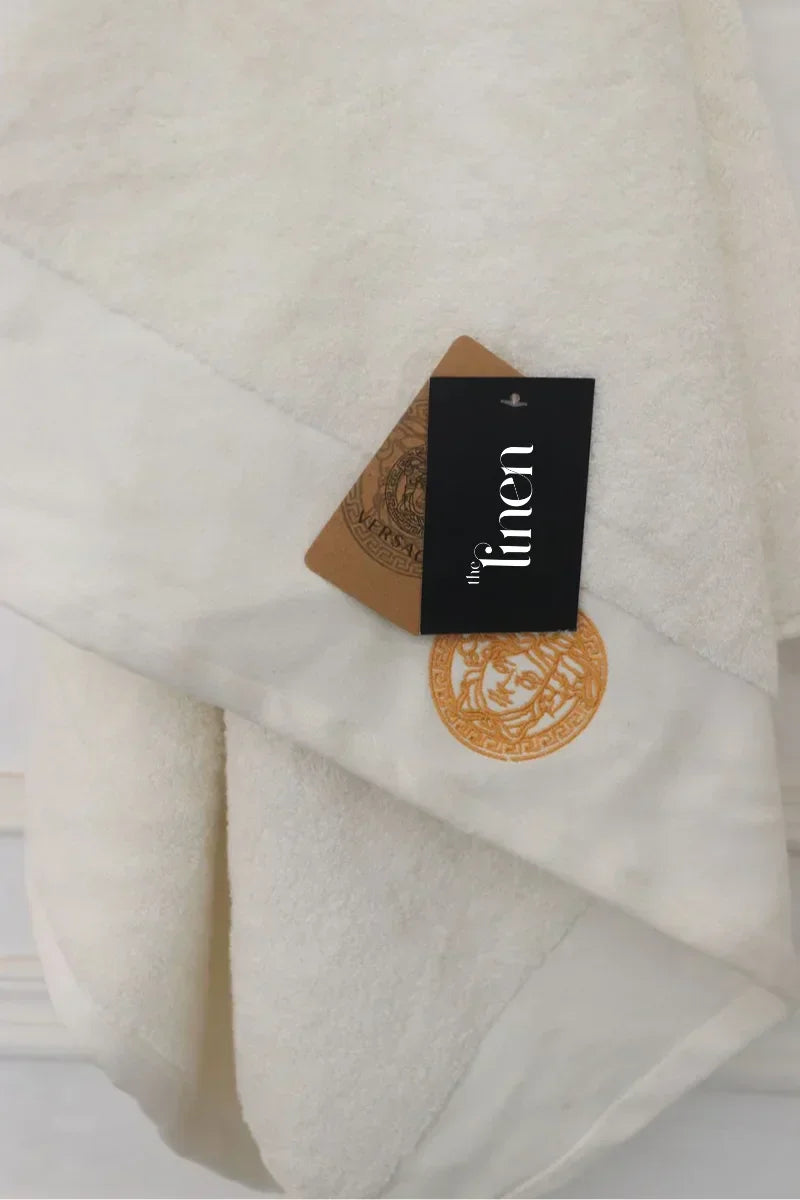 Versace Pure Cotton Bath Towel Set – Export Quality (2-Pcs)