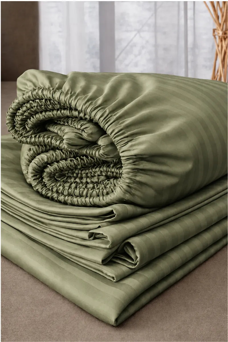Sage Green Quilt Cover Set (6PCS - King Size)