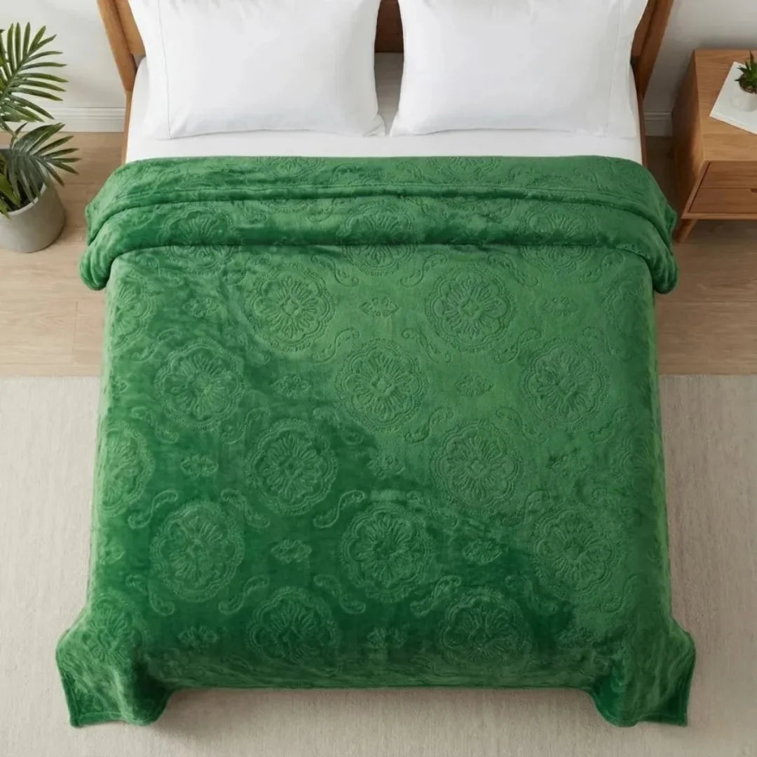 Green Embossed Blanket