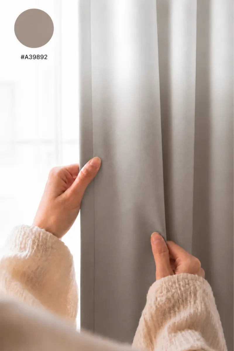 Warm Taupe (#A39892) Dip-Dye Ombre Velvet Curtains – Set of 2 Panels