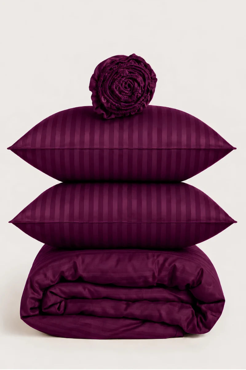 Rich Purple Quilt Cover Set (6PCS - King Size)