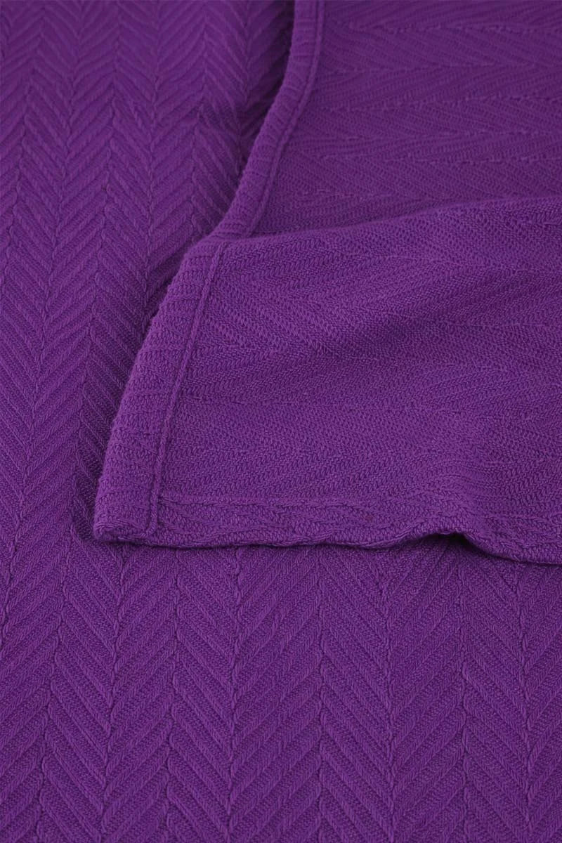 Zig-Zag Chevron Cotton Thermal Blanket – All-Season Cozy Throw