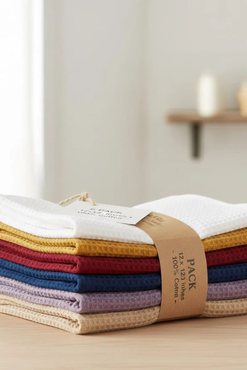 Waffle Weave Kitchen Duster | 100% Pure Cotton | Multi-Color