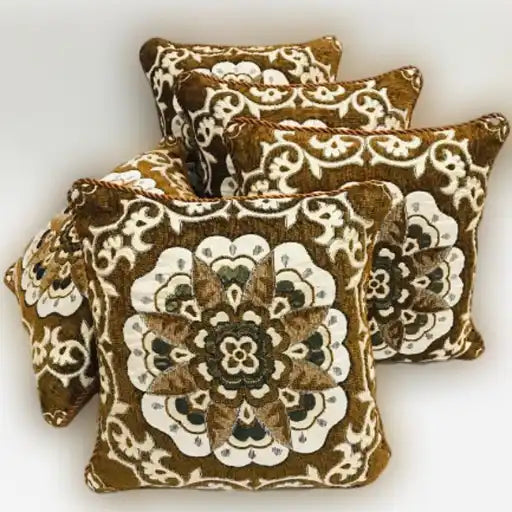 5 PCS Velvet Jacquard Cushion Covers Set