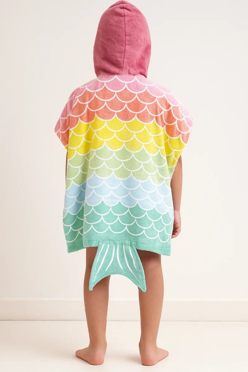 Fluffy Hooded Poncho for Kids – Bath & Beach Ready