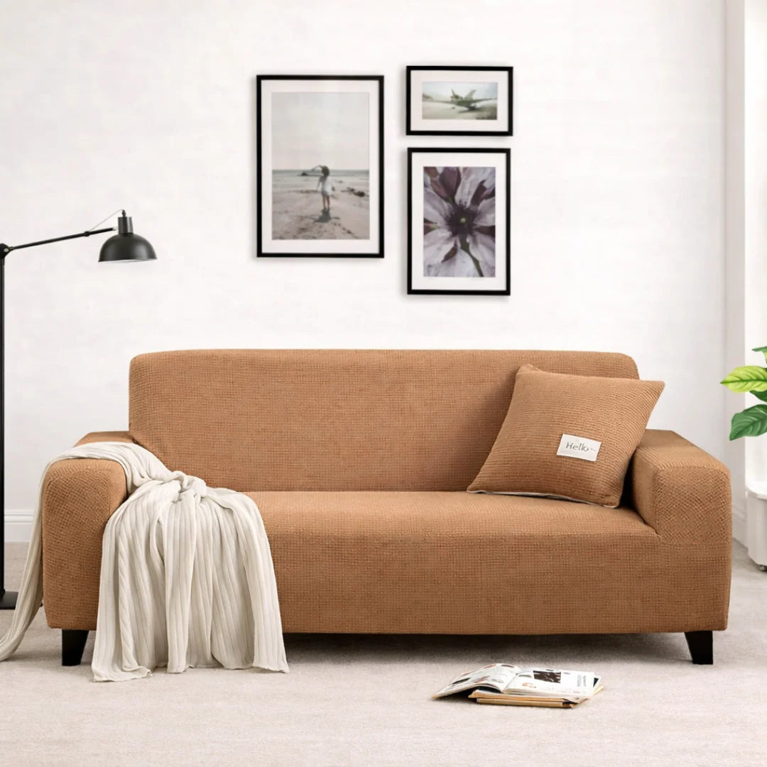 Perfect Fit Micro Mesh Sofa Cover (Copper Color)