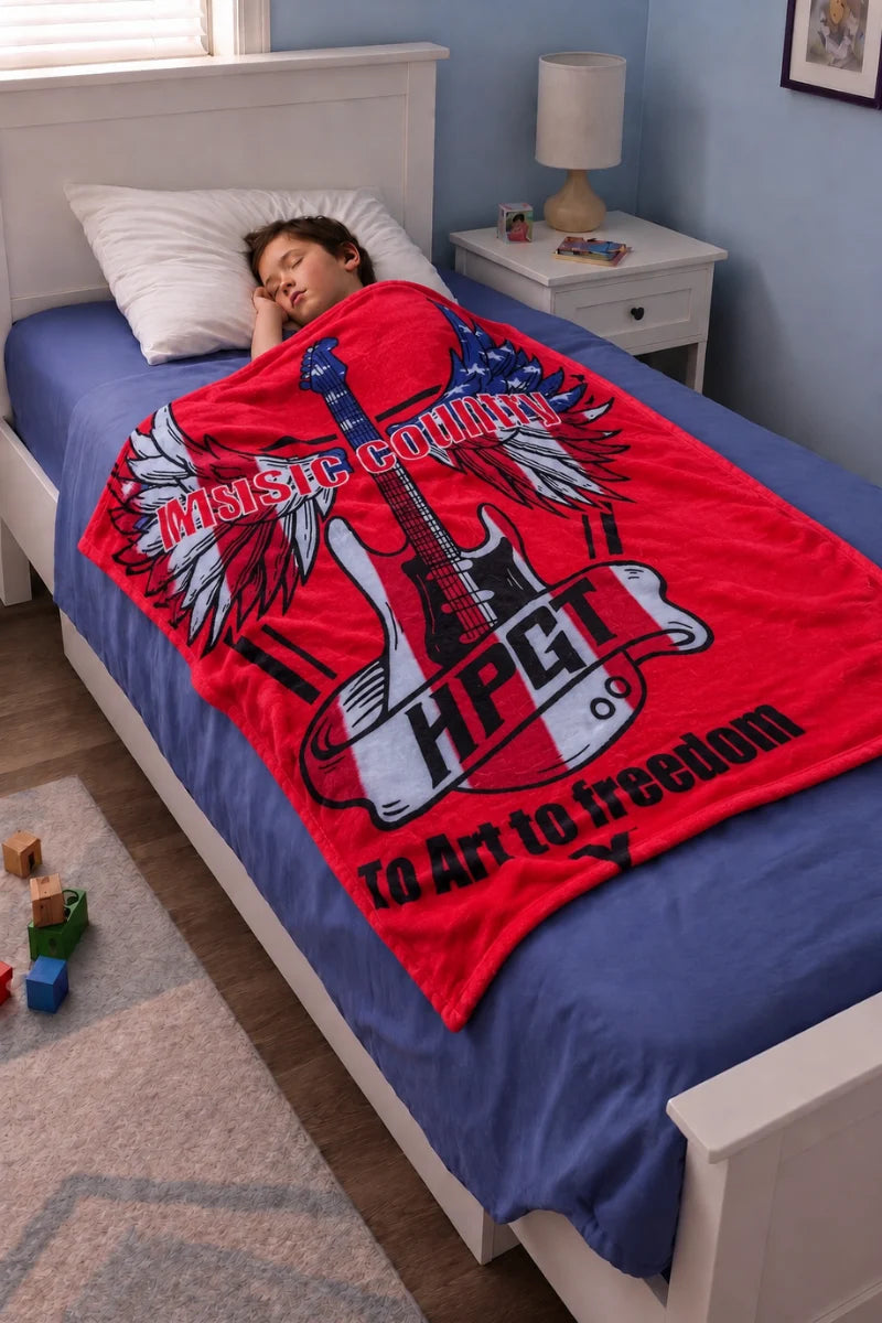 Kids Soft Touch Fleece Blanket – Cute Character Print – Size (58" x 48")