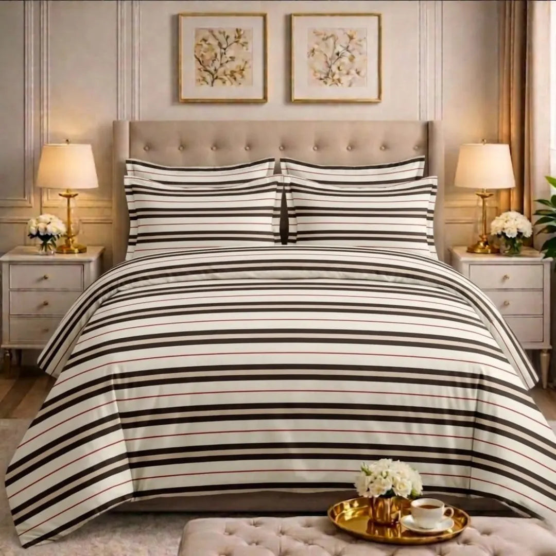 Luxury Export Cotton Double Bed Comforter Set – 87x95 Bedsheet & Pillow Covers
