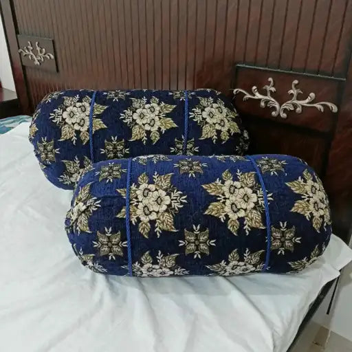 Velvet Jacquard Round Pillow Covers — Pack of 2