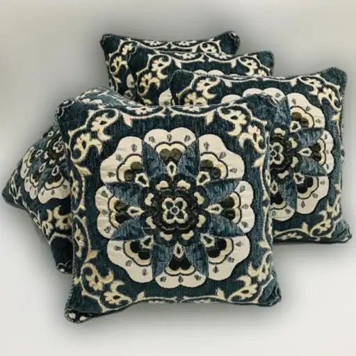 5 PCS Velvet Jacquard Cushion Covers Set