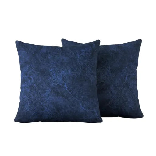 Navy Blue Textured Velvet Cushion – Luxury Feel & Hidden Zip (Pack of 2)