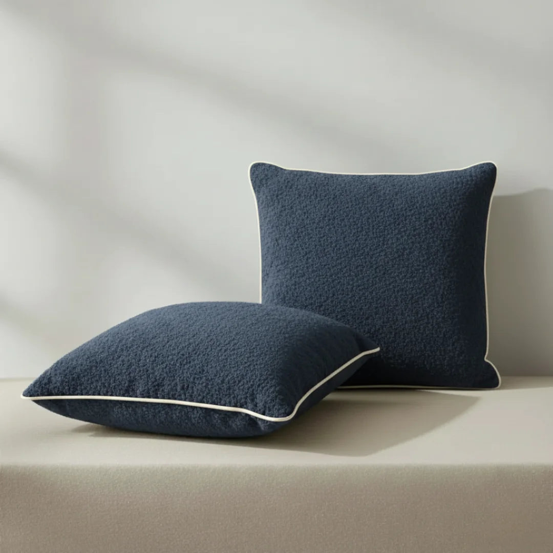 Modern Terry Cushion – Soft Texture & Hidden Zip (Pack of 2)
