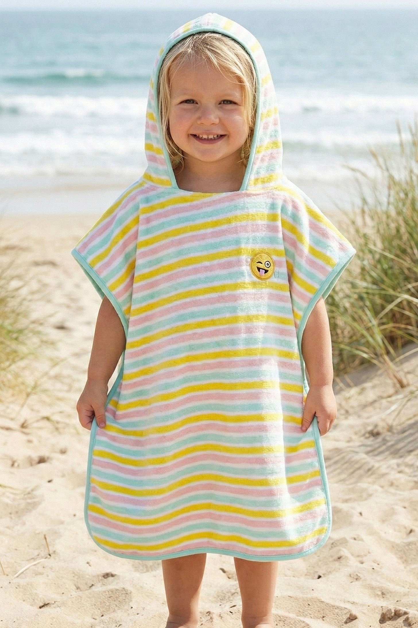 Smile Premium Cotton Kids Poncho – Quick-Dry & Super Absorbent