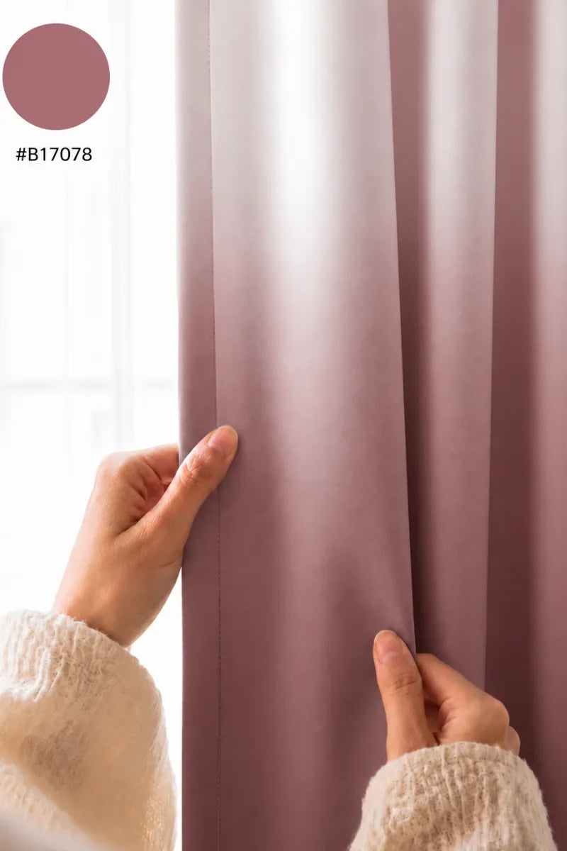 Rose (#B17078) Dip-Dye Ombre Velvet Curtains – Set of 2 Panels