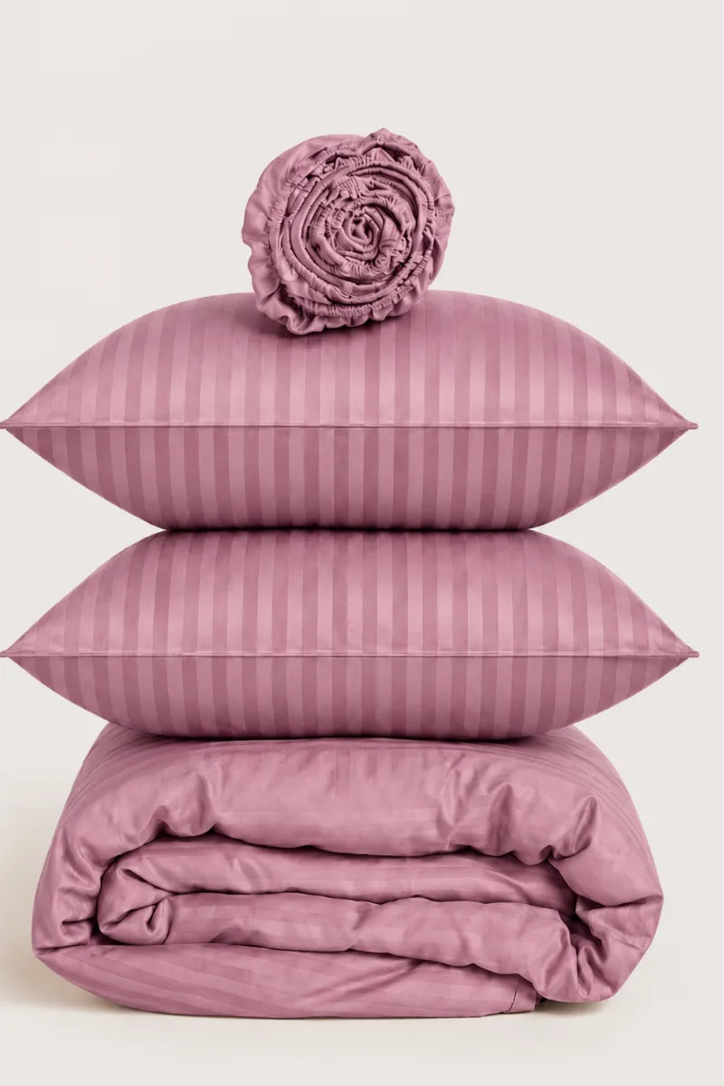 Onion Pink Quilt Cover Set (6PCS - King Size)