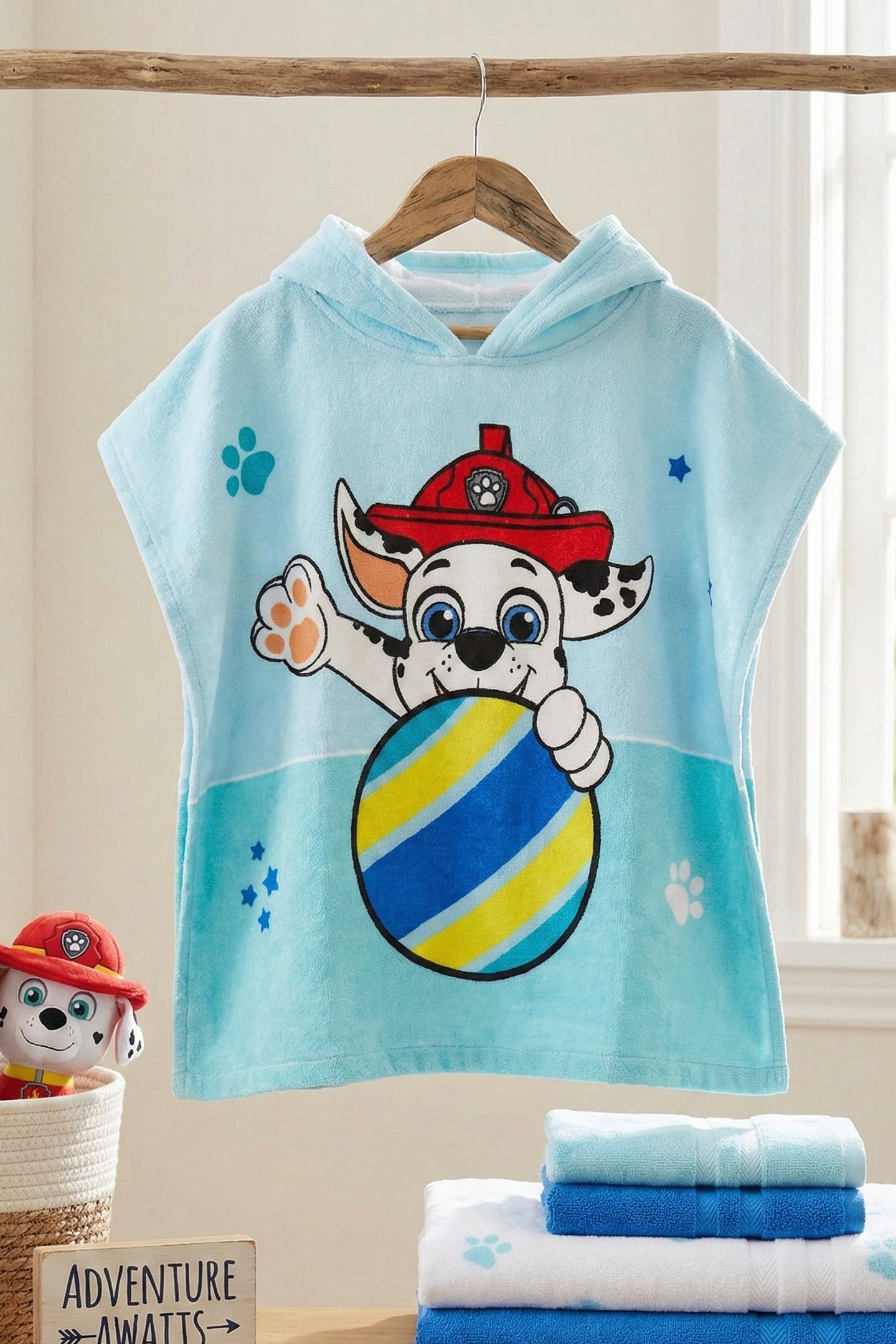 Paw petrol boy Premium Cotton Kids Ponchu – Quick Dry & Super Absorbent