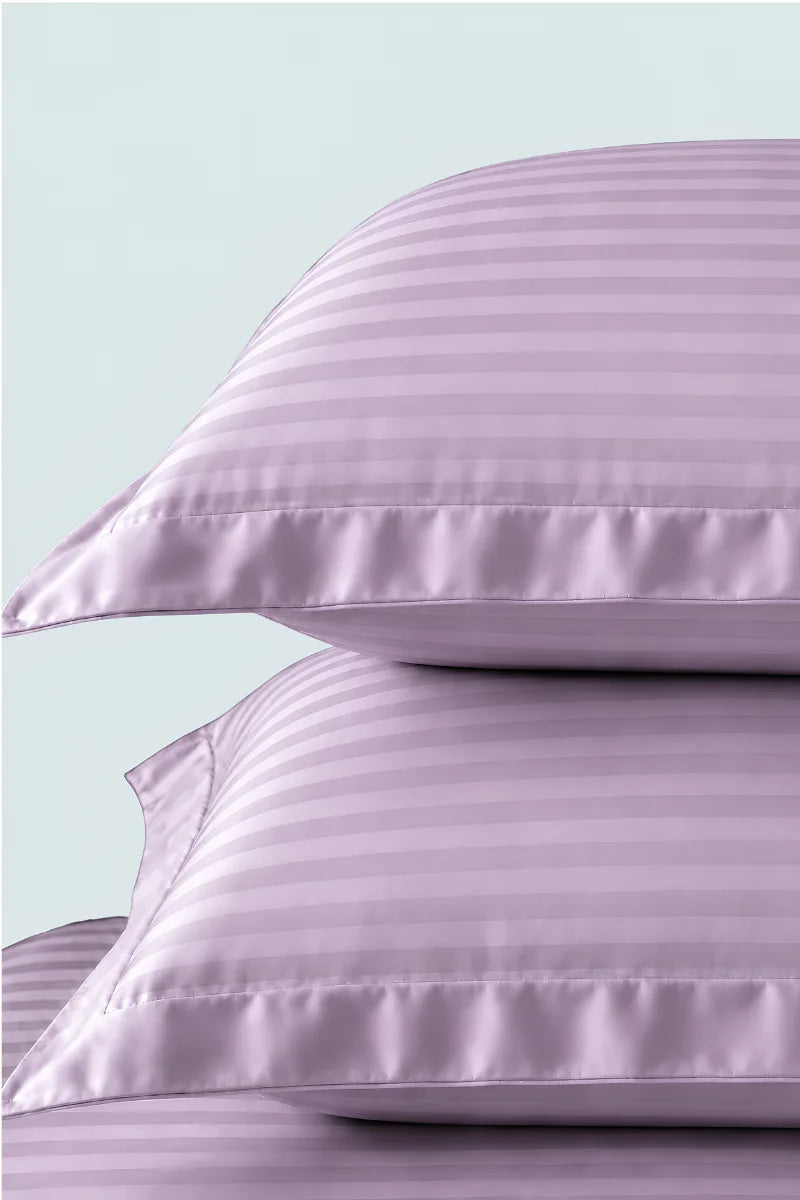 Lavender Stripe Fitted Bedsheet - King Size