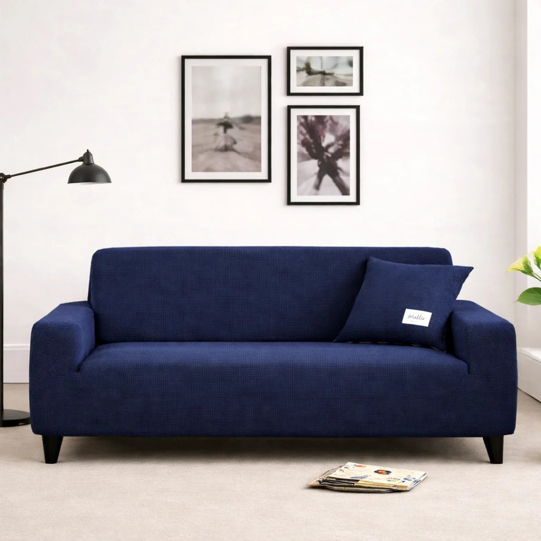 Perfect Fit Micro Mesh Sofa Cover (Navy Color)