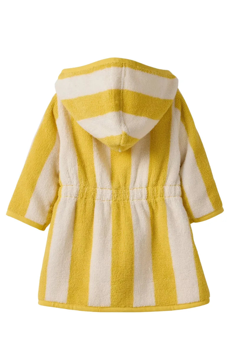 Kids Striped Yellow Bathrobe (2–4 Years) | Comfortable & Stylish
