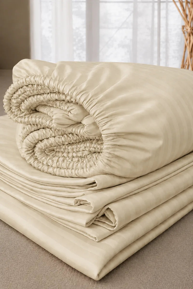 Ivory Cream Quilt Cover Set (6PCS - King Size)