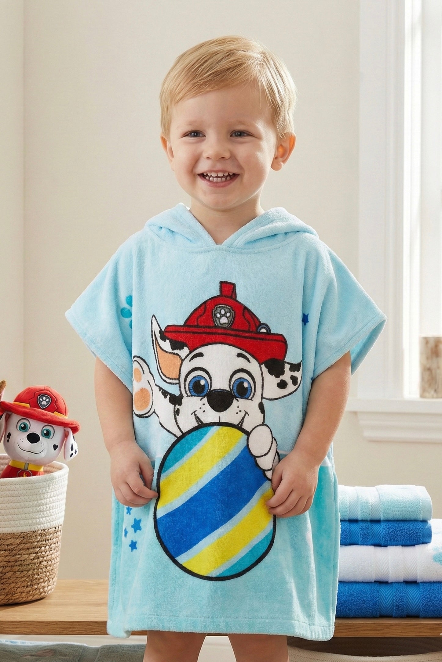 Paw petrol boy Premium Cotton Kids Ponchu – Quick Dry & Super Absorbent