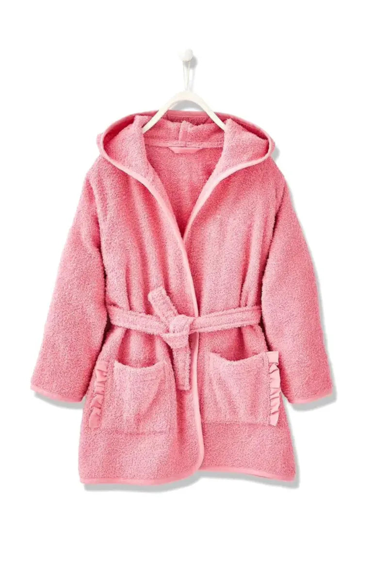 Unicorn Hooded Kids Bathrobe – Pink (Ages 4 to 10)
