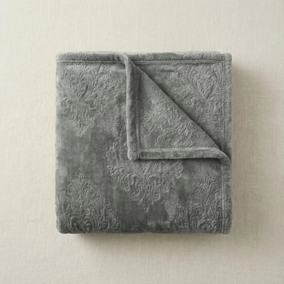 Grey Embossed Blanket