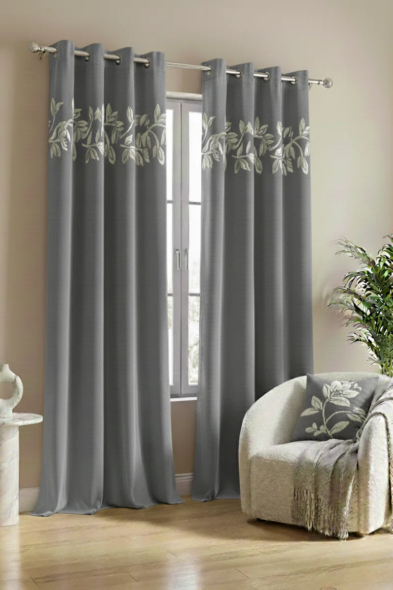 Dark Grey Luxury Velvet Curtains Set of 2 | Soft & Elegant