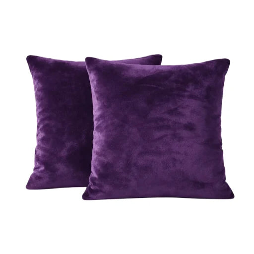 Plain Fleece Cushions – Plush Comfort with Hidden Zipper (Set of 2)