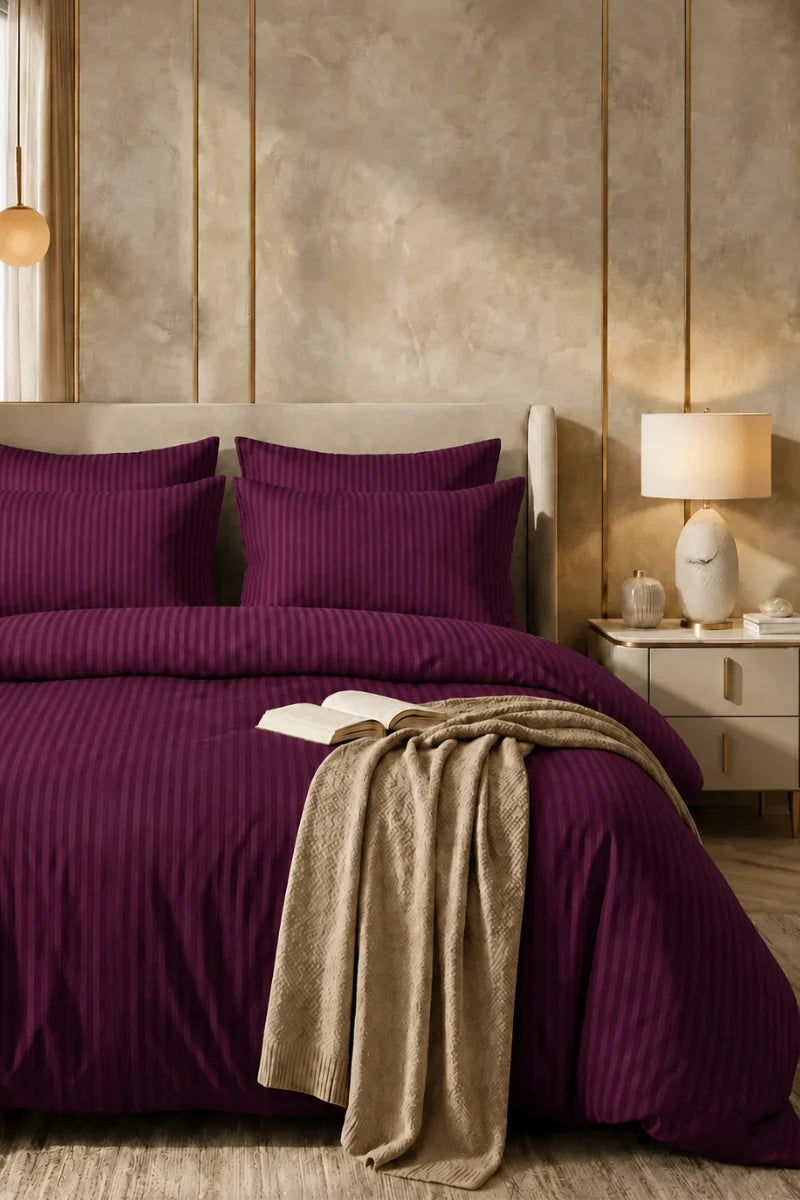 Royal Plum Quilt Cover Set (6PCS - King Size)