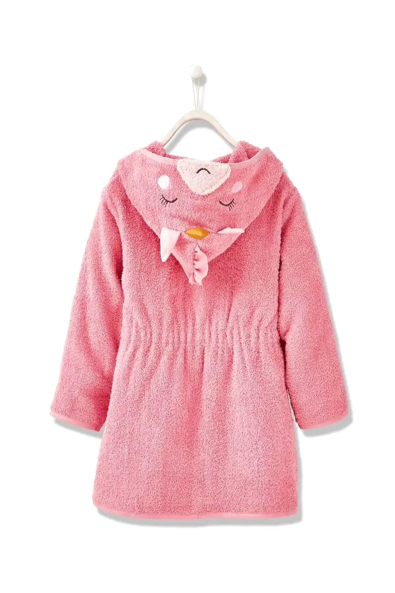 Unicorn Hooded Kids Bathrobe – Pink (Ages 4 to 10)