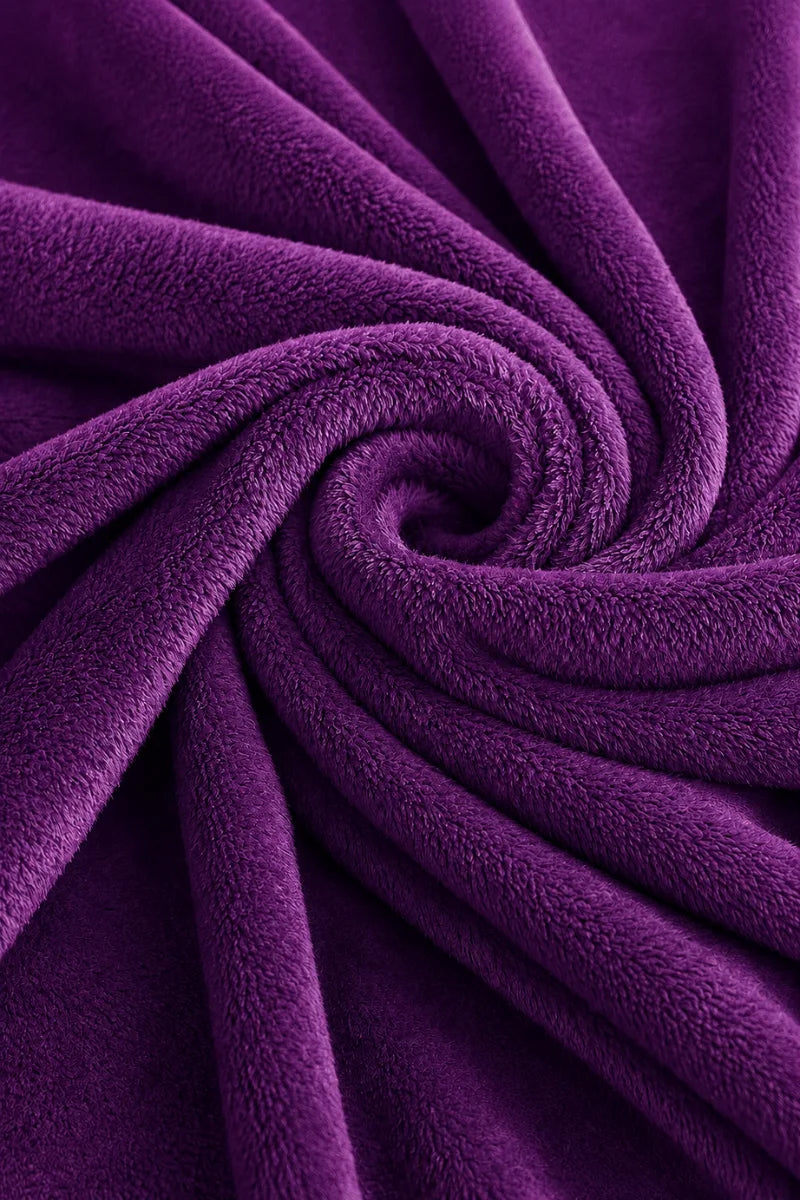 Purple Fleece Throw Blanket