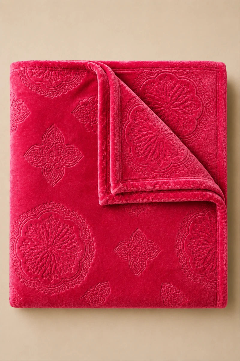 Hot Pink Embossed Blanket